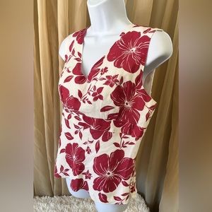 ANN TAYLOR Floral Print Sleeveless Top
